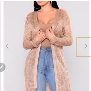 Rose gold cardigan